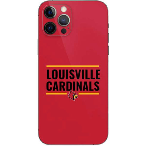 University of Louisville Cardinals Striped iPhone 12 Pro Skin