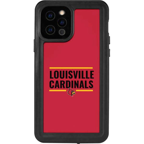 University of Louisville Cardinals Striped iPhone 12 Pro Waterproof Case