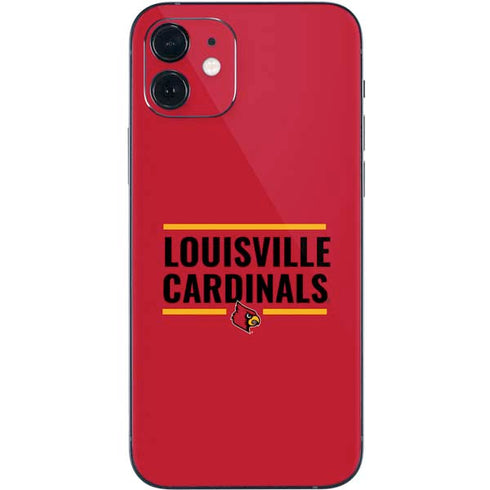 University of Louisville Cardinals Striped iPhone 12 Skin