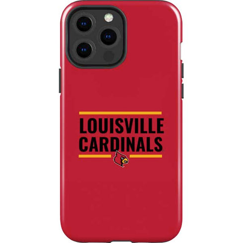 University of Louisville Cardinals Striped iPhone 13 Pro Max Impact Case