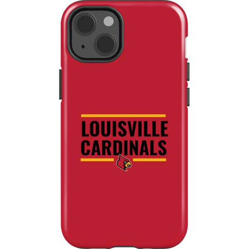 University of Louisville Cardinals Striped iPhone 15 Impact Case