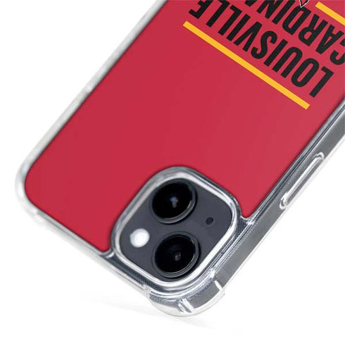 University of Louisville Cardinals Striped iPhone 15 Plus MagSafe Case