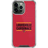 University of Louisville Cardinals Striped iPhone 15 Pro Max Clear Case