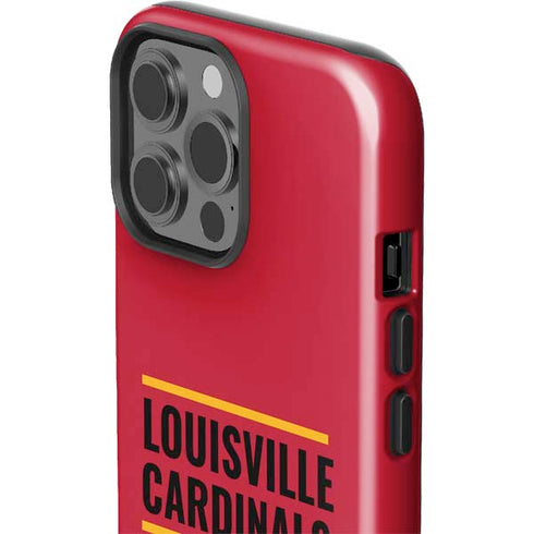 University of Louisville Cardinals Striped iPhone 15 Pro Max Impact Case