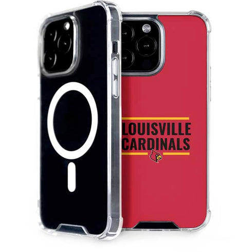 University of Louisville Cardinals Striped iPhone 15 Pro Max MagSafe Case