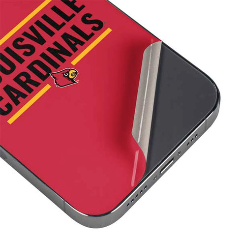 University of Louisville Cardinals Striped iPhone 15 Pro Skin