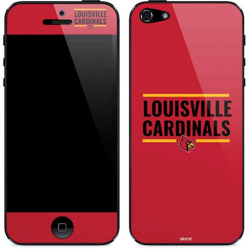 University of Louisville Cardinals Striped iPhone 5/5s/5SE Skin