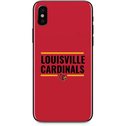 University of Louisville Cardinals Striped iPhone X Skin