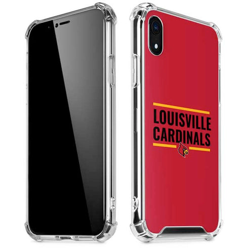 University of Louisville Cardinals Striped iPhone XR Clear Case