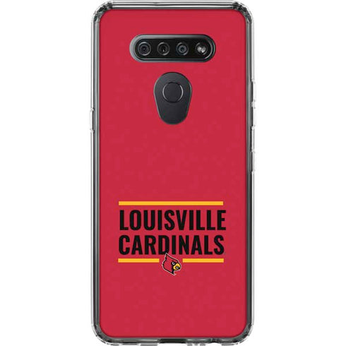 University of Louisville Cardinals Striped LG K51/Q51 Clear Case
