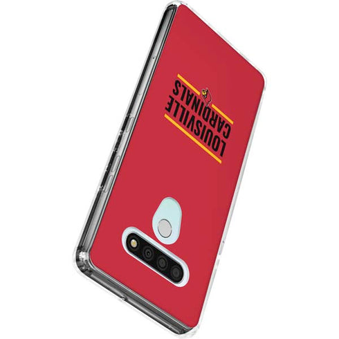 University of Louisville Cardinals Striped LG Stylo 6 Clear Case