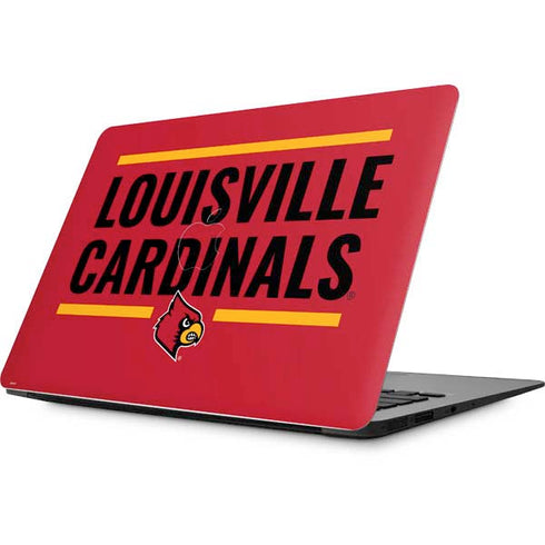 University of Louisville Cardinals Striped Apple MacBook Skin