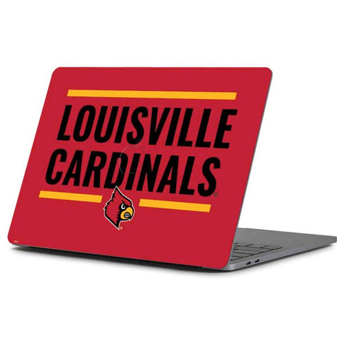 University of Louisville Cardinals Striped Apple MacBook Pro 13-inch Skin