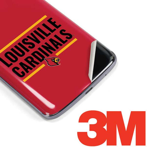 University of Louisville Cardinals Striped Moto E5 Plus Skin