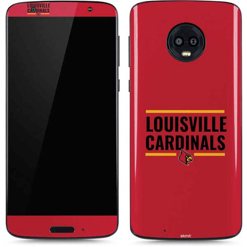 University of Louisville Cardinals Striped Moto G6 Skin
