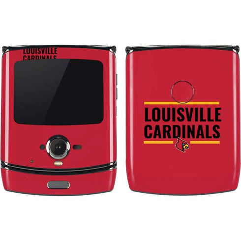 University of Louisville Cardinals Striped Motorola RAZR Skin