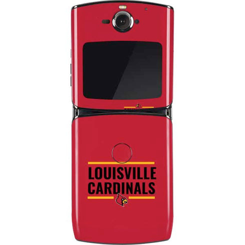 University of Louisville Cardinals Striped Motorola RAZR Skin