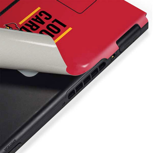University of Louisville Cardinals Striped Nintendo Switch Bundle Skin