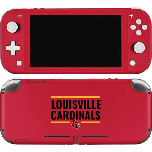 University of Louisville Cardinals Striped Nintendo Switch Lite Skin