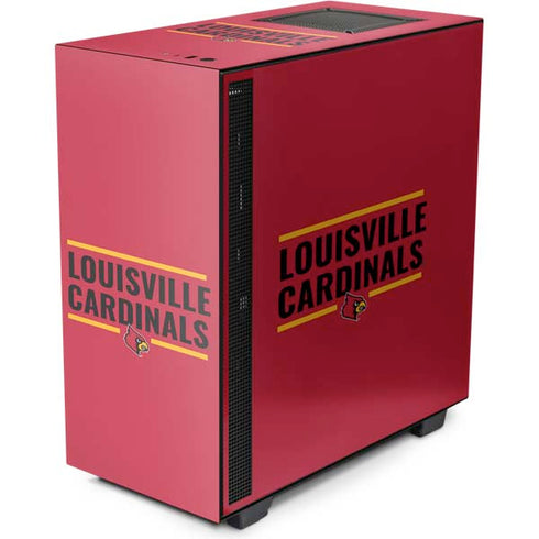 University of Louisville Cardinals Striped NZXT H510 Compact ATX Mid-Tower Case Skin