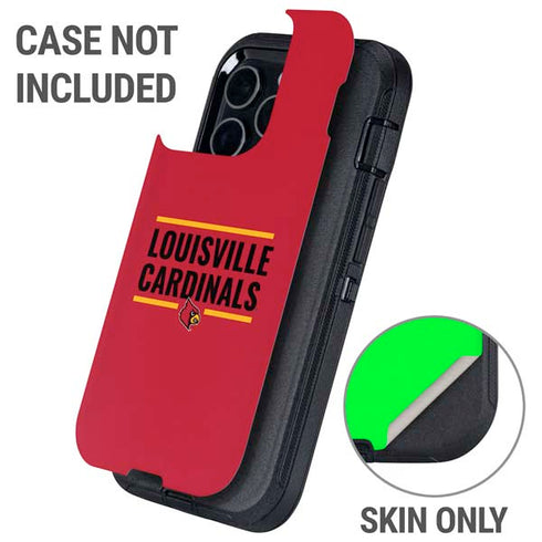 University of Louisville Cardinals Striped Otterbox Defender iPhone Skin