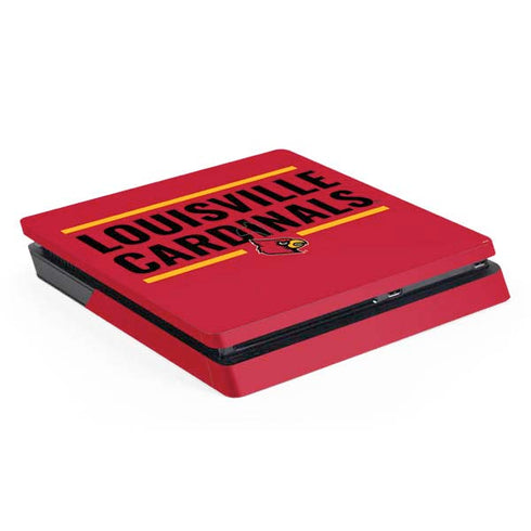 University of Louisville Cardinals Striped PS4 Slim Skin