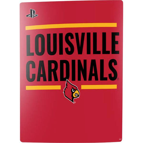 University of Louisville Cardinals Striped PS5 Console Skin