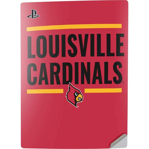 University of Louisville Cardinals Striped PS5 Digital Edition Console Skin
