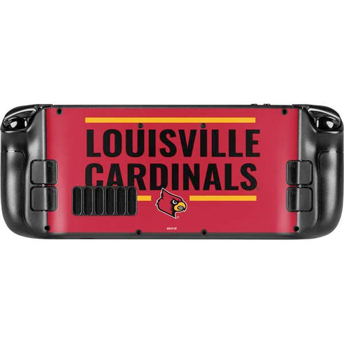 University of Louisville Cardinals Striped Steam Deck Handheld Gaming Computer Skin