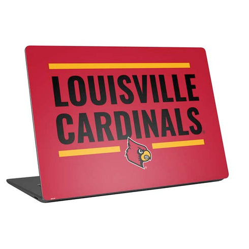 University of Louisville Cardinals Striped Universal Laptop 16.6in (13.4 x 9.7in) Skin