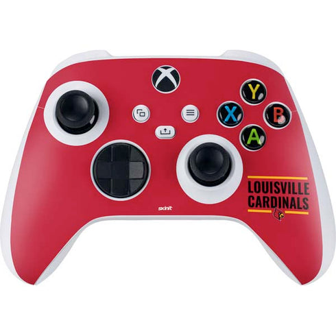 University of Louisville Cardinals Striped Xbox Series S Controller Skin