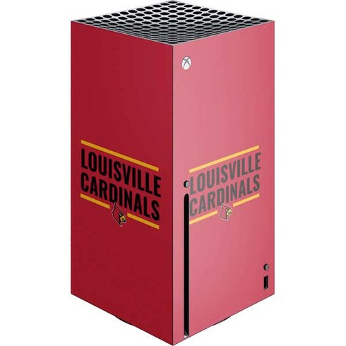 University of Louisville Cardinals Striped Xbox Series X Console Skin