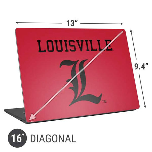 University of Louisville Cardinals Universal Laptop 16in (13 x 9.4in) Skin