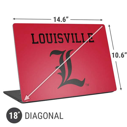 University of Louisville Cardinals Universal Laptop 18in (14.6 x 10.6in) Skin