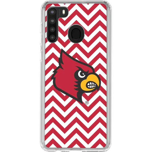 University of Louisville Chevron Galaxy A21 Clear Case