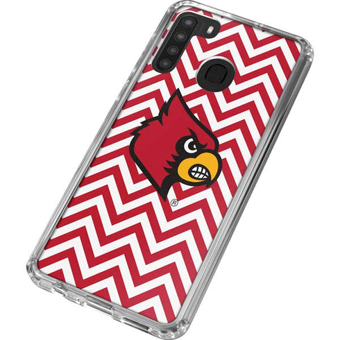 University of Louisville Chevron Galaxy A21 Clear Case