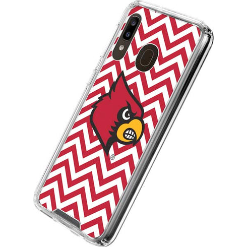 University of Louisville Chevron Galaxy A30 Clear Case