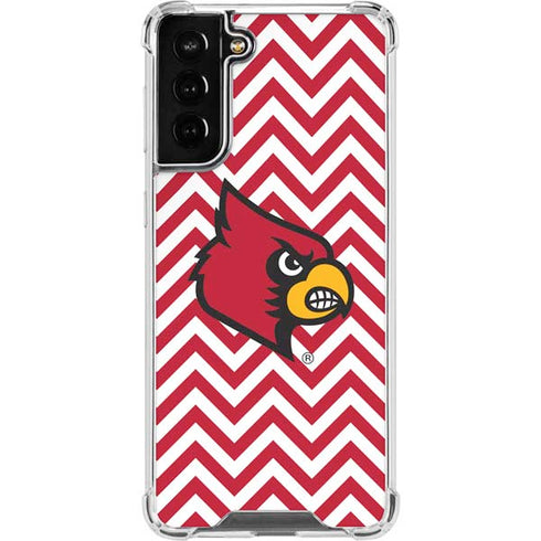 University of Louisville Chevron Galaxy S21 FE Clear Case