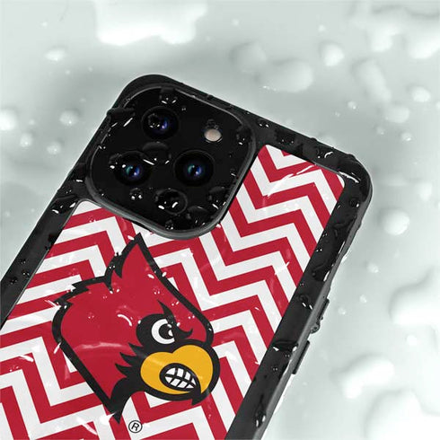 University of Louisville Chevron iPhone 14 Pro Max Waterproof Case