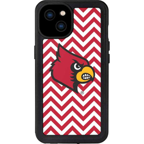 University of Louisville Chevron iPhone 15 Plus Waterproof Case