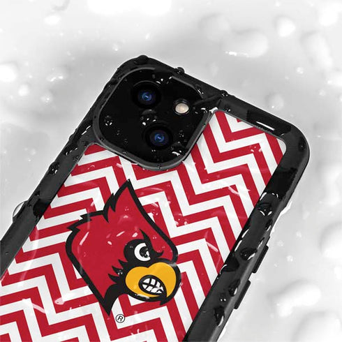 University of Louisville Chevron iPhone 15 Plus Waterproof Case