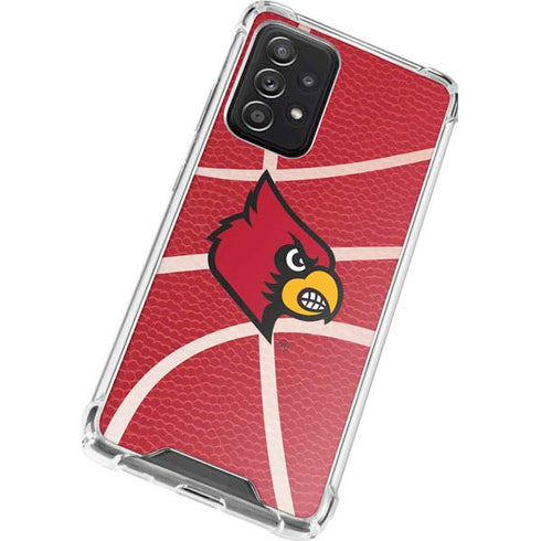 University of Louisville Red Basketball Galaxy A52 5G Clear Case