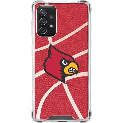 University of Louisville Red Basketball Galaxy A72 5G Clear Case
