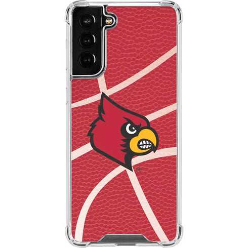 University of Louisville Red Basketball Galaxy S21 FE Clear Case