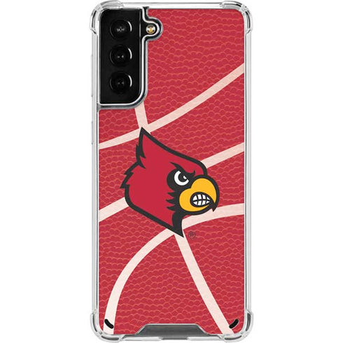 University of Louisville Red Basketball Galaxy S21 Plus 5G Clear Case