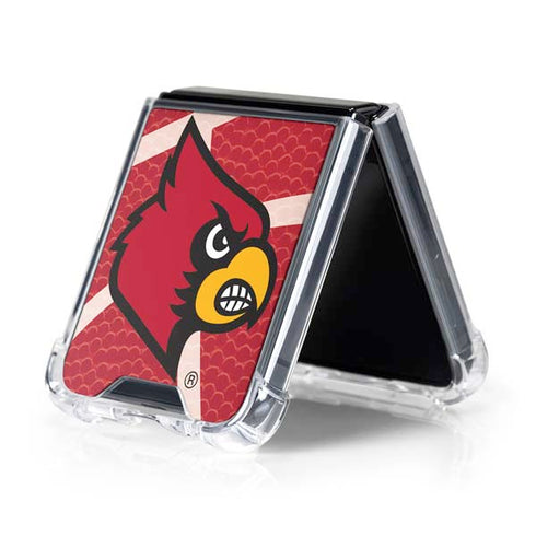 University of Louisville Red Basketball Galaxy Z Flip5 5G Clear Case