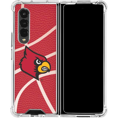 University of Louisville Red Basketball Galaxy Z Fold4 5G Clear Case