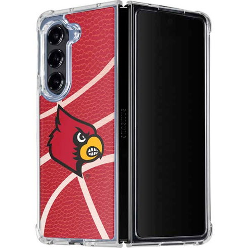 University of Louisville Red Basketball Galaxy Z Fold5 5G Clear Case