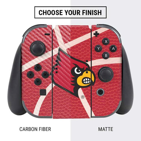University of Louisville Red Basketball Nintendo Switch Bundle Skin
