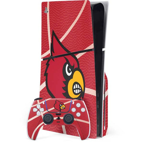 University of Louisville Red Basketball PS5 Slim Disk Bundle Skin